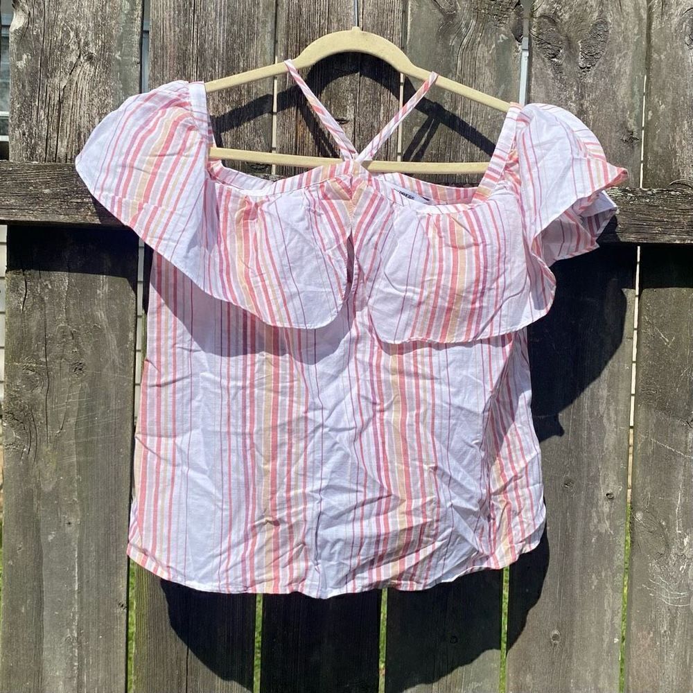 Express Off the Shoulder Striped Blouse | S